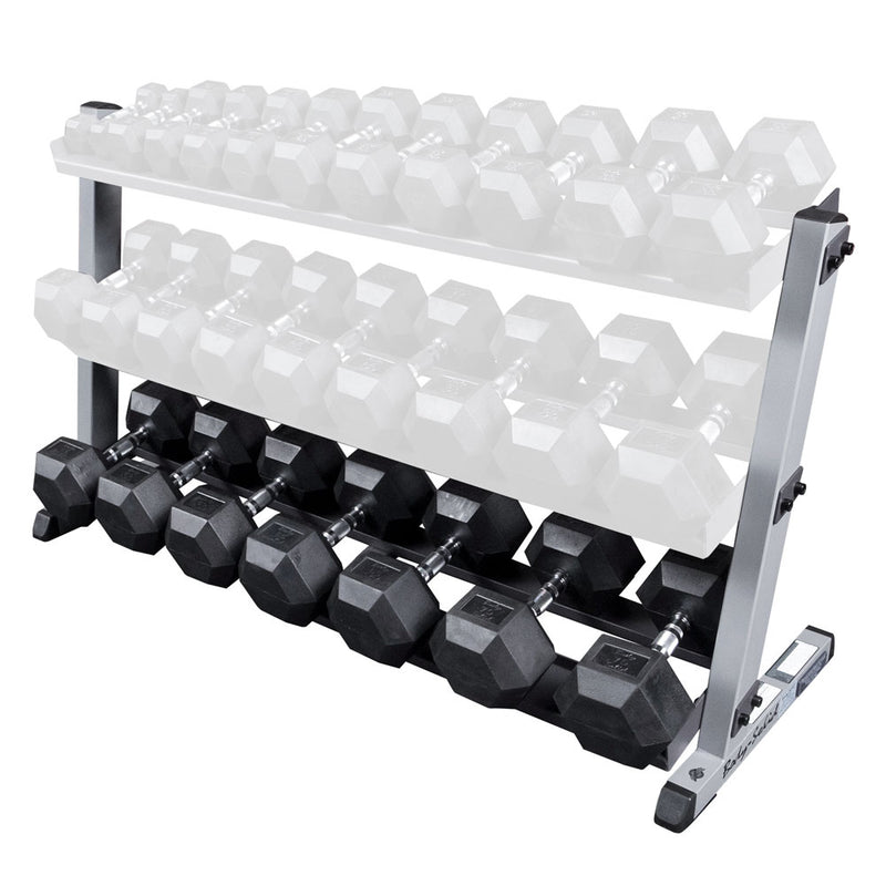 Body solid gdr60dbt 2025 3 tier dumbbell rack