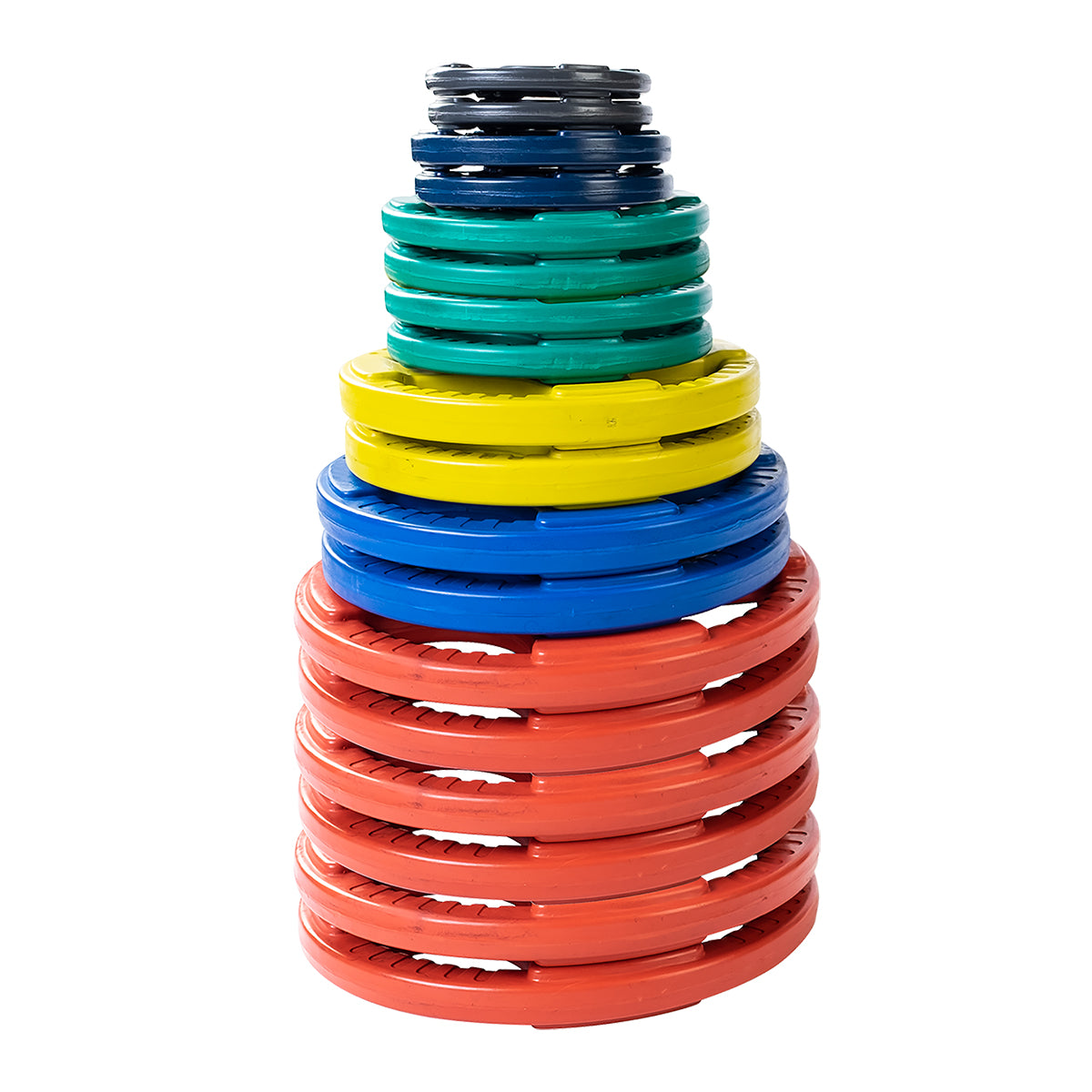 Body Solid 4 Grip Colored Rubber Grip Olympic Plates ORCK